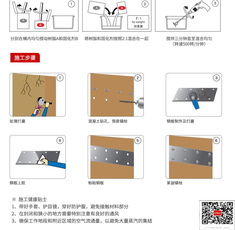 包钢华龙粘钢加固施工过程